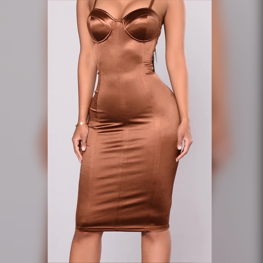 Chocolate Satin Dress